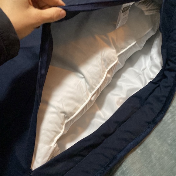 Decorative Gold & Navy Embroidered Pillow Sham (Sham Only) - Picture 5 of 8